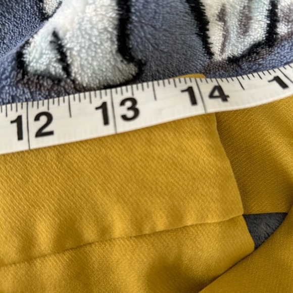 Cato Midi Length Button Down Yellow Skirt with Attached Ribbon Tie Size Small - Picture 10 of 10